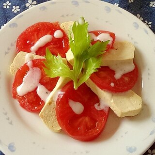 トマトと豆腐のカプレーゼ風